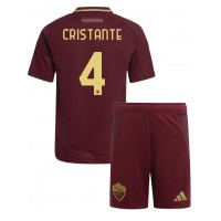 AS Roma Bryan Cristante #4 Fotballklær Hjemmedraktsett Barn 2024-25 Kortermet (+ korte bukser)